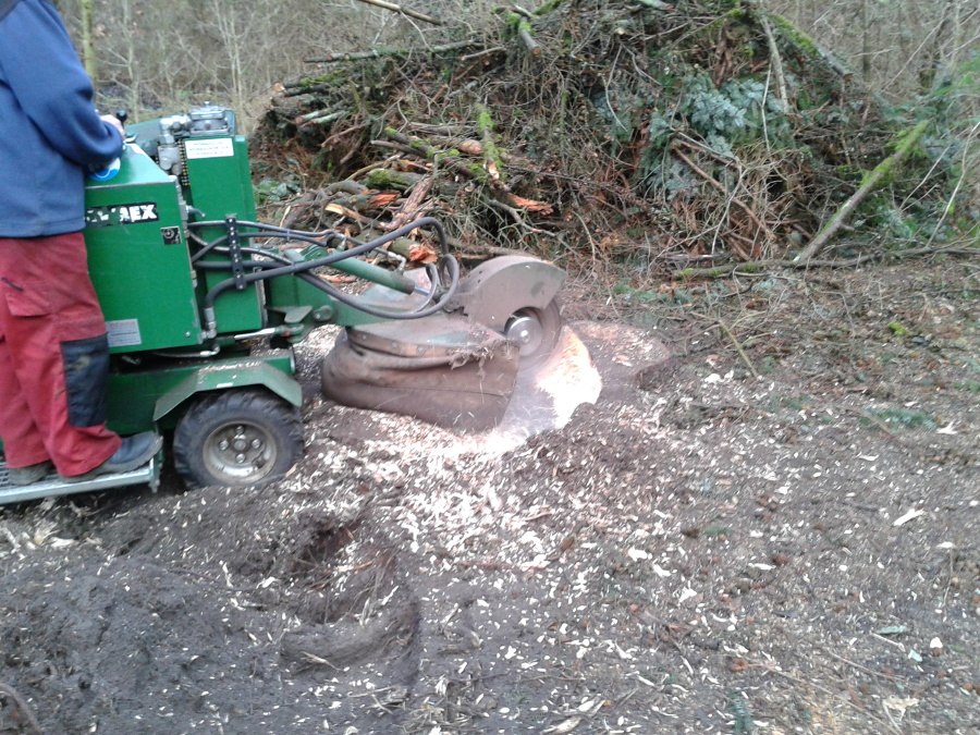 Die Fraese im Einsatz